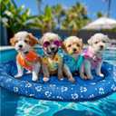 Dog Pool Float Inflatable Dogs Floats for Pool Floaties Swimming Pool Floats for Small Medium Large Dogs Puncture Proof (blue)