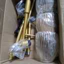 Dimmable Floor Lamp, Industrial Floor Lamps for Living Room, Gold Tree Lamp Standing Lamp Tall Lamps with 3 Elegant Teardrop Cage Head & 800 Lumens LED Bulbs for Living room Bedroom Office Dining Room (Gold-70 inches)