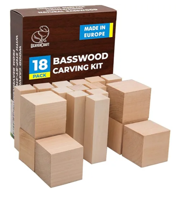 BeaverCraft BW18 pcs Basswood Carving Blocks