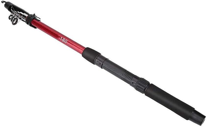 Fishing Rod, Outdoor Lightweight Telescopic Fishing Rod or Spinning Fishing Pole, Spinning Rod Perfect for Traveling, Camping, River and Pond Fishing(1.8M)
