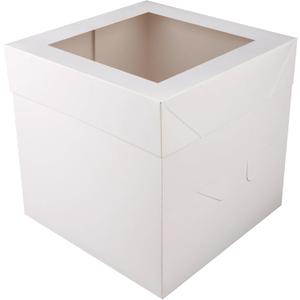 Cakebon Cake Boxes - 8x8x8 inch 12-pack - Box With Window for Birthdays, Weddings and Parties