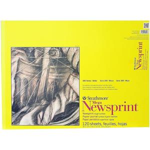 Strathmore 300 Series Newsprint Paper Pads Rough 120 Sheets 18 in. X 24 in. (307-418-1) (White)
