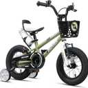 Glerc Rover Kids Bike, 12-18 Inch Boys Bike for 2-9 Years Old Children, Kids Bicycle with Water Bottle & Basket & Training Wheels, Multiple Colors
