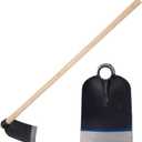 51 Inch Wood Handle Grub Hoe, 7-1/2'' Blade Width, 1-3/4'' Eye Hole, Heavy Duty Steel Garden Hoe for Grubbing Tough Soil, Garden Hacking, Farming, Landscaping, Yard Digging and Weeding