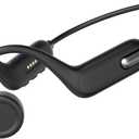 Bone Conduction Headphones, Wireless Open-Ear Sports Headphones, Bluetooth 5.3 Wireless Sports Headphones with Mic, Waterproof Earphones for Running, Cycling, Workout, Gift (Black)