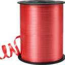8 x Red Curling Ribbon, 3/16" x 500 Yards, Polyester, Multi-purpose, Solid Red, Classic, For Special Occasions