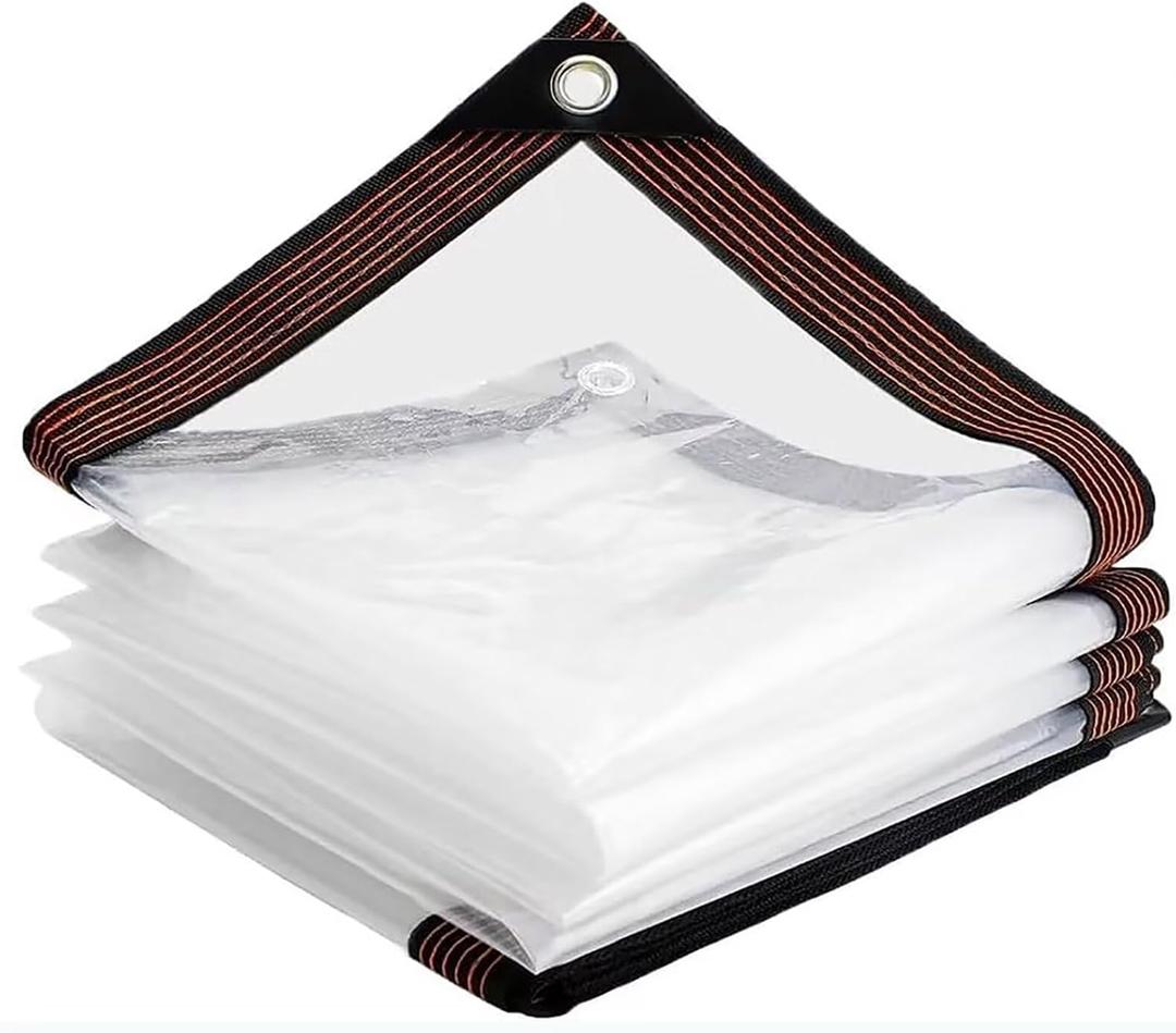 JXK Heavy Duty Clear Tarp Cover 8x10