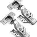 10 Pack 5 Pairs Frameless Kitchen Cabinet Hinges Soft Close Insert European 35mm Cup Door Hinge Heavy Duty 105 Degree Opening Concealed Cabinet Hinge (Inset)