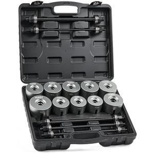 Orion Motor Tech Bushing Press Kit, 27pc Pull and Press Sleeve Kit for LCV HGV Engine Cars Vehicles with 22 Press Sleeves, Seal Bearing Bushing Removal Tool Kit with 5 Pulling Spindles with Nuts Case