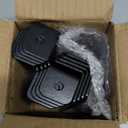 Muzata 8Pack Adjustable Post Base Brackets Fit 1.5x1.5 2x2 2x4 4x4 Heavy Duty Wood Fence Pergola Black Half Column Deck Post Anchor for Deck Railing Mailbox WT32