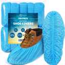 squish Shoe Covers Disposable Non Slip, Thick Extra Disposable Boot Covers Slip Proof Shoe Cover for Indoors Outdoors Recyclable Durable Protector Covers Fits Virtually Most Shoes 90 Pack(45 pairs)