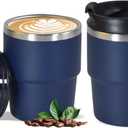 6oz Vacuum Insulated Espresso Cup Set of 2, Espresso Shot Cup for Coffee, Double Wall Stainless Steel Mini Tumbler Shot Glasses with Lid