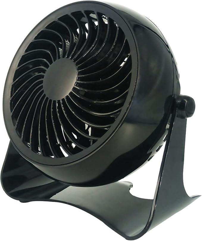 6 Inch Oscillating Fan with Pole Clip USB Personal Small Mini Table Portable Desk Quiet USB Powered Cooler Fans Whisper Quiet Fan for Office (Black, One Size)