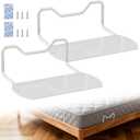 Mattress Slide Stopper,Mattress Retainer Bar to Keep Stabilizer,Stopper to Prevent Sliding Holder in Place,Anti Slip Gripper for Most Soft Bed White-4in(6pcs)