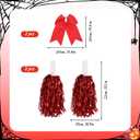 Cheerleader Costume Girls with Pompoms Red Bow Horror Scary Dresses Bloody Outfit Gift for Halloween Party Cosplay (Medium)
