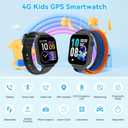 4G Kids Smart Watch Phone GPS, Smartwatch for Boys Girls Ages 4-12 Years with Video Call Chat Class Mode SOS Camera Alarm Games Parental App Touch Watch Gifts for Children (Includes SIM Card) Grey