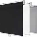 SHADEMOON Cordless Blackout Window Roller Shades, Pull Down Spring System Indoor Blinds, Room Darkening Waterproof UV Blocking Thermal Insulated Fabric for Home Office(Black, Width 27",Height 72")