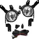 Fog Lights Compatible With 2007 2008 2009 Honda CRV Front Bumper Lamps with Harness and Switch Kit H11 12V 55W Bulbs Clear Lens 1 Pair of Fog Lights