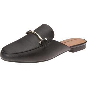 Amazon Essentials Women's Buckle Mule (9 Wide, Black)