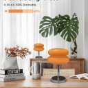 Cordless Orange Mushroom Lamp, Mid Century Modern Glass Lamp 6000mAh Rechargeable Small Table Lamps, Cute Cool Desk Lamps for Living Bedroom Nightstand Home Decor Aesthetic