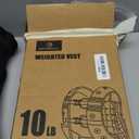 Weighted Vest Men or Women - 10lbs Weights with Reflective Stripe, Weighted Vest for Workout Equipment for Strength Training Running - Walking Weight Loss (Black)