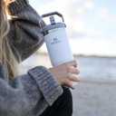 Stanley IceFlow Flip Straw Tumbler with Handle 30 oz | Twist On Lid and Flip Up Straw | Leak Resistant Water Bottle | Insulated Stainless Steel |BPA-Free | Polar
