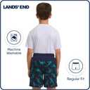 Lands' End Boys' Swimwear UPF 50+ Comfort Hydroliner Swim Trunks (L)