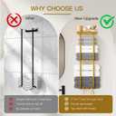 Towel Racks for Bathroom, 36.6 inch Metal Towel Storage, 8 Large Bath Towels Capacity, 3-Tier Towel Holder for Bathroom, with Shelf & 6 Hooks, Wall Mounted Towel Rack for Rolled Towels, Gold