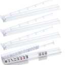 Mahjong All-in-One Tile Rack & Pusher, Clear Acrylic Mahjong Rack and Pusher Combo, Modern American Mahjong Tile Racks, Set of 4, White