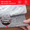 Waterproof Rug Pad Round 1/4 Thick Waterproof Non-Slip Rug Pad Pad for Hardwood Floors Rug Pads for All Floors and Finishes, Keeps Carpets in Place Soft and Safe8FT
