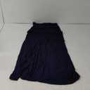 Urban CoCo Women's Faux Suede Elastic Waist Midi Long Skirt A Line Women Flowy Fall Winter Skirts,M