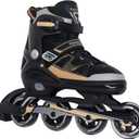 MammyGol Adult Inline Skates for Men Women, Blades Roller with Carbon Steel Bearings, TPR Brake, 3D Mesh, EVA Lining, PVC Upper | Adjustable Size Better Fit for Beginner Skating, Size: XL(Men6.5-8/Women7.5-9)