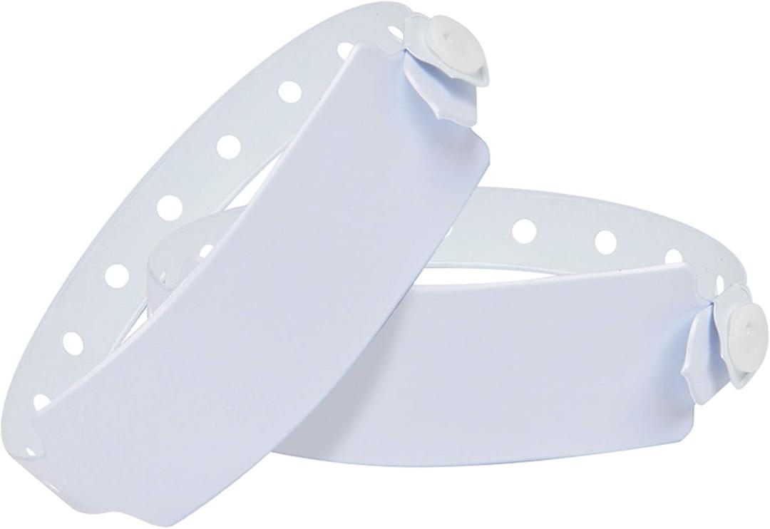 100 Pack White Hospital Wristbands Vinyl Patient Id Bands Medical Plastic Wristbands by Fivepeans