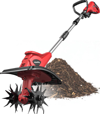 Cordless Garden Tiller Cultivator for Milwaukee 18V Battery (Tool Only), 387 RPM Brushless Electric Tiller for Gardening, 7.9" Tilling Width & 7.1" Depth Rototiller for Soil Cultivation, Lawn Weeding