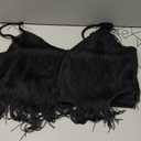 Women Plus Size Cowgirl Fringe Crop Top - Western Country Concert Outfit Rave Festival Tank Tassel Boho Rodeo Shirt 2XL