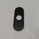 Lefton 6" Sink Cover Plate for 1 or 3 Hole Bathroom or Kitchen Faucet, Black, FCP2202-3