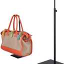 Adjustable Metal Handbag Rack Tabletop Handbag Purse Display Stand Single Hook Bag Stand Holder (Black) (Black, Silver, Mirror, White)