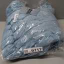 Lotus Karen Faux Fur Throw Blanket - Stripe Faux Rabbit Fur Blanket for Couch, Cozy Soft Fluffy Fuzzy Blanket, Warm Thick Furry Plush Shaggy Small Blankets for Women, Blue,50x60 Inches