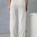 Herseas Women's 2 Side Stripes Sweatpants Wide Leg Pants Casual Drawstring Lounge Pants (XXL)