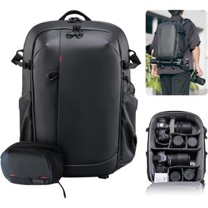 ULANZI BP09 Traker Camera Backpack  22L  Versatile Camera Travel Bag  Quick Access  Well Organized Professional Photography Storage  Shoulder Backpack  for Sony/Nikon DSLR Cameras