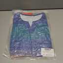 SOFIA'S CHOICE Women Ombre Long Sleeve T Shirts Women Basic Casual V Neck Shirts Blue Pink Medium