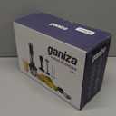 Ganiza Immersion Blender Handheld, 6 in 1 Hand Blender Stainless Steel Blade, 15 Speed Stick Blenders Electric, 800ml Mixing Beaker, 600ml Chopper, Whisk, Frother, Potato Masher (Black)