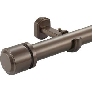 1 1/8 Inch Diameter Curtain Rods 144 to 240 Inches(12-20ft), Telescoping Heavy Duty Large Drapery Rod with Adjustable Aluminum Alloy Bracket, Solid End Caps for Windows Patio Decoration, Dark Bronze