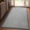 YDKGL Washable Runner Rug 3x5 Jute Like Entryway Indoor Runner Mat Rugs Non Slip, Woven Soft Farmhouse Area Boho Floor Carpet for Hallway Kitchen Laundry Hall Backdoor Bedroom Living Room, Grey