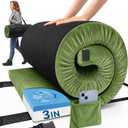 Camping Mattress Pad, 3 Inch Memory Foam Camping Mattress with Non-Slip Bottom & Washable Cover, Portable Roll Up Floor Camping Mat, Camping Sleeping Pad for Adults, Car Bed with Travel Bag