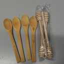 8PCS Wooden Honey Dipper Set, 6.2 Inch Honey Dipper Sticks Honey Spoon, Mini Honeycomb Stick for Evenly Drizzling Honey Over Food and Wedding Party Gift