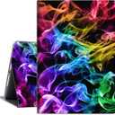 Vimorco Slim Case for iPad 5th/6th Generation 9.7 inch 2017/2018, for iPad air 1/2, Shockproof PU Leather Adjustable Stand Cover for Apple iPad 5th/6th Gen, Abstract Smoke
