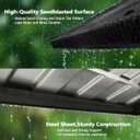 Metal Awnings 52" W x 31" H, Tile Shaped Metal Awning for Porches, Entrance, Windows, Porches and Balconies (Black)