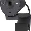 Logitech Brio 300 Graphite Noise Reducing Mic, and 1080P High-Resolution, Auto Light Correction, USB-C Connectivity Webcam with Privacy Shutter