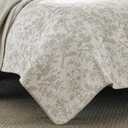 Laura Ashley - Soft & Lightweight King Quilt with Matching Shams